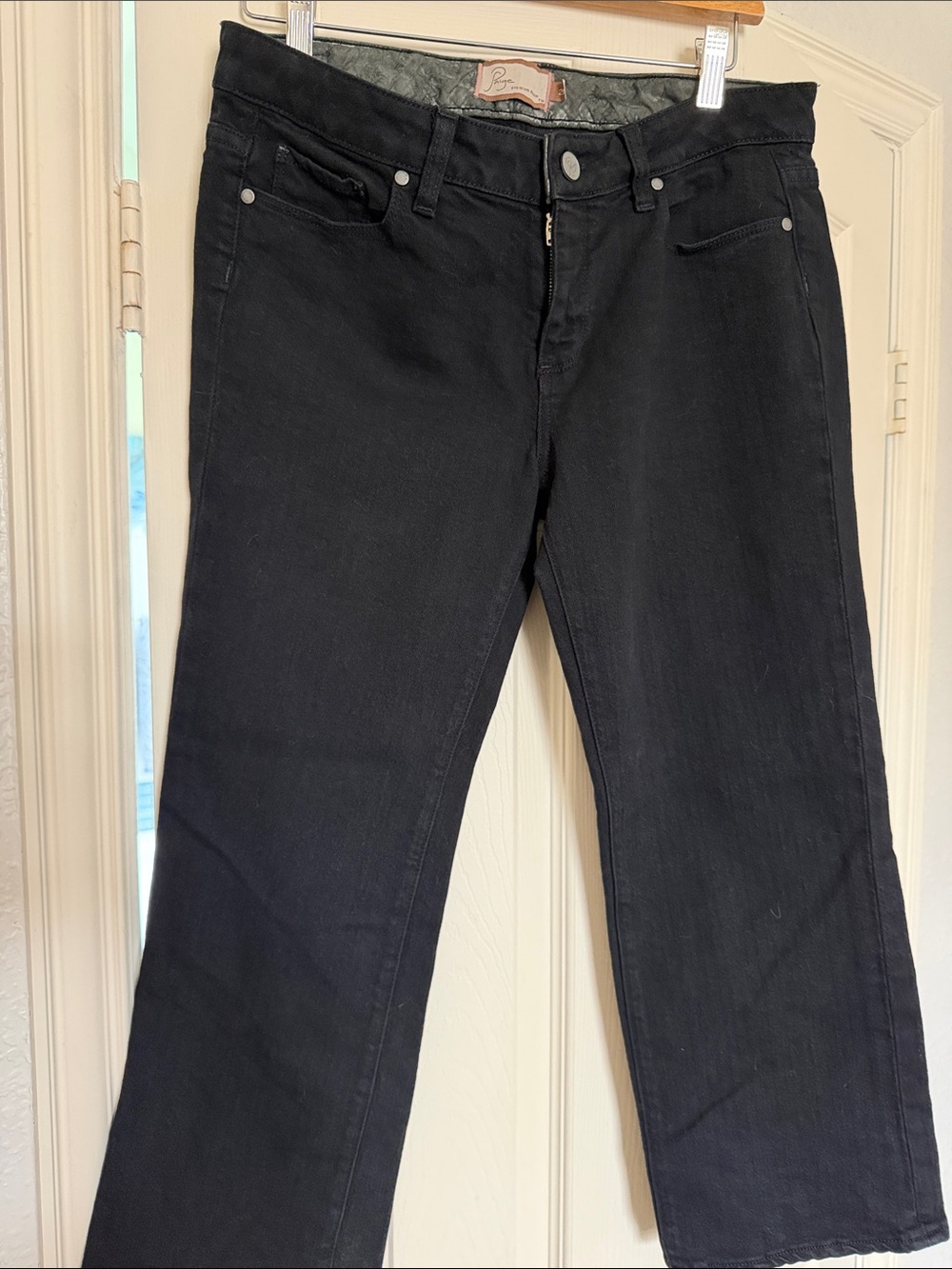 PAIGE Black Ankle Crop Jeans